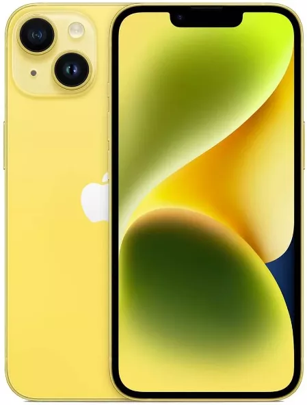 Смартфон Apple iPhone 14 256 ГБ, желтый, Dual SIM (nano SIM+eSIM)